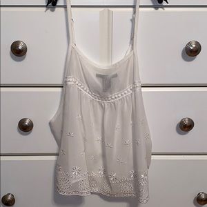 White crop tank top